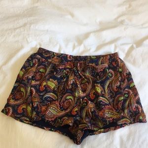 Paisley patterned shorts